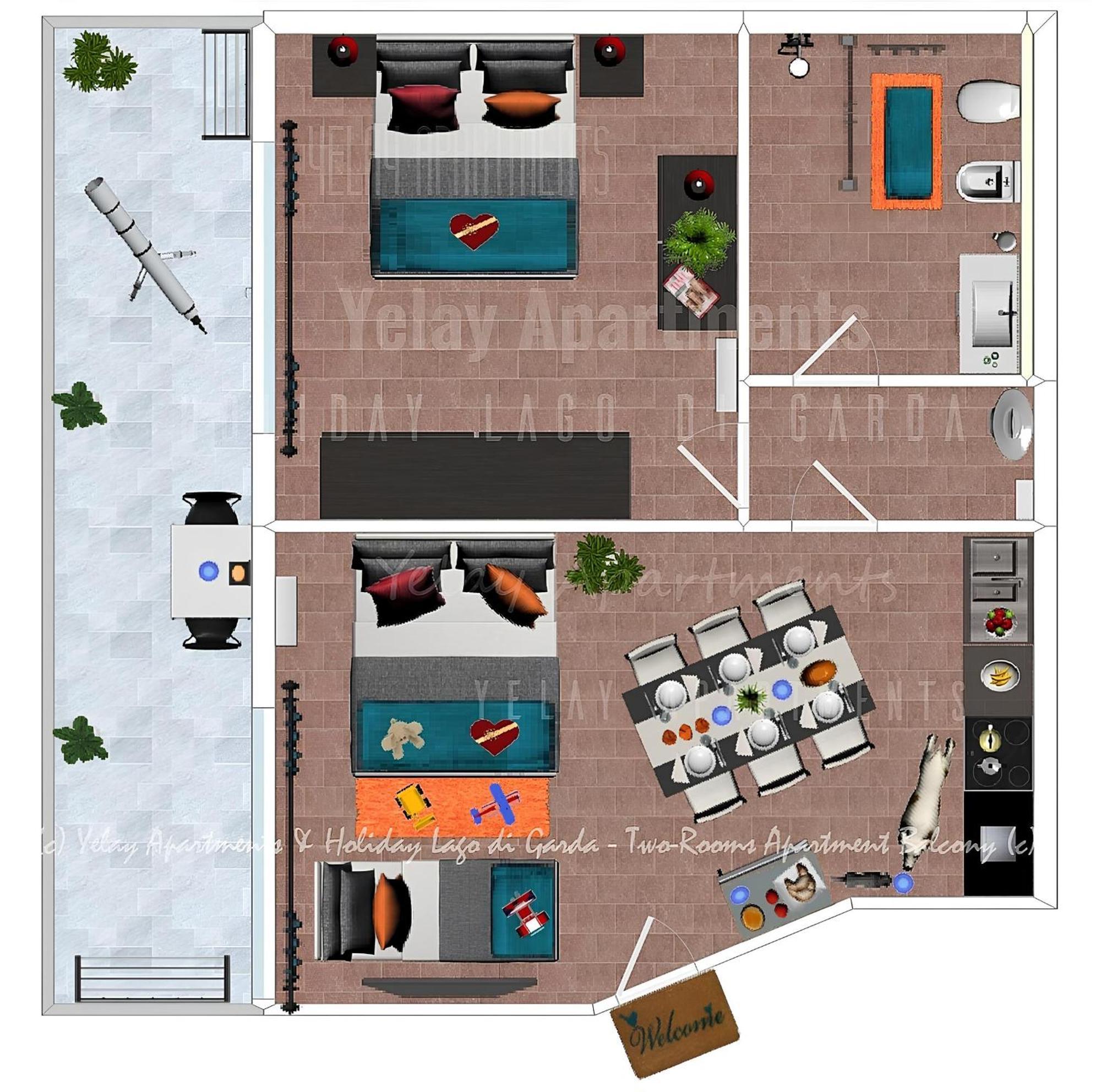 Yelay Apartments & Holiday Lago Di Garda Raffa Luaran gambar