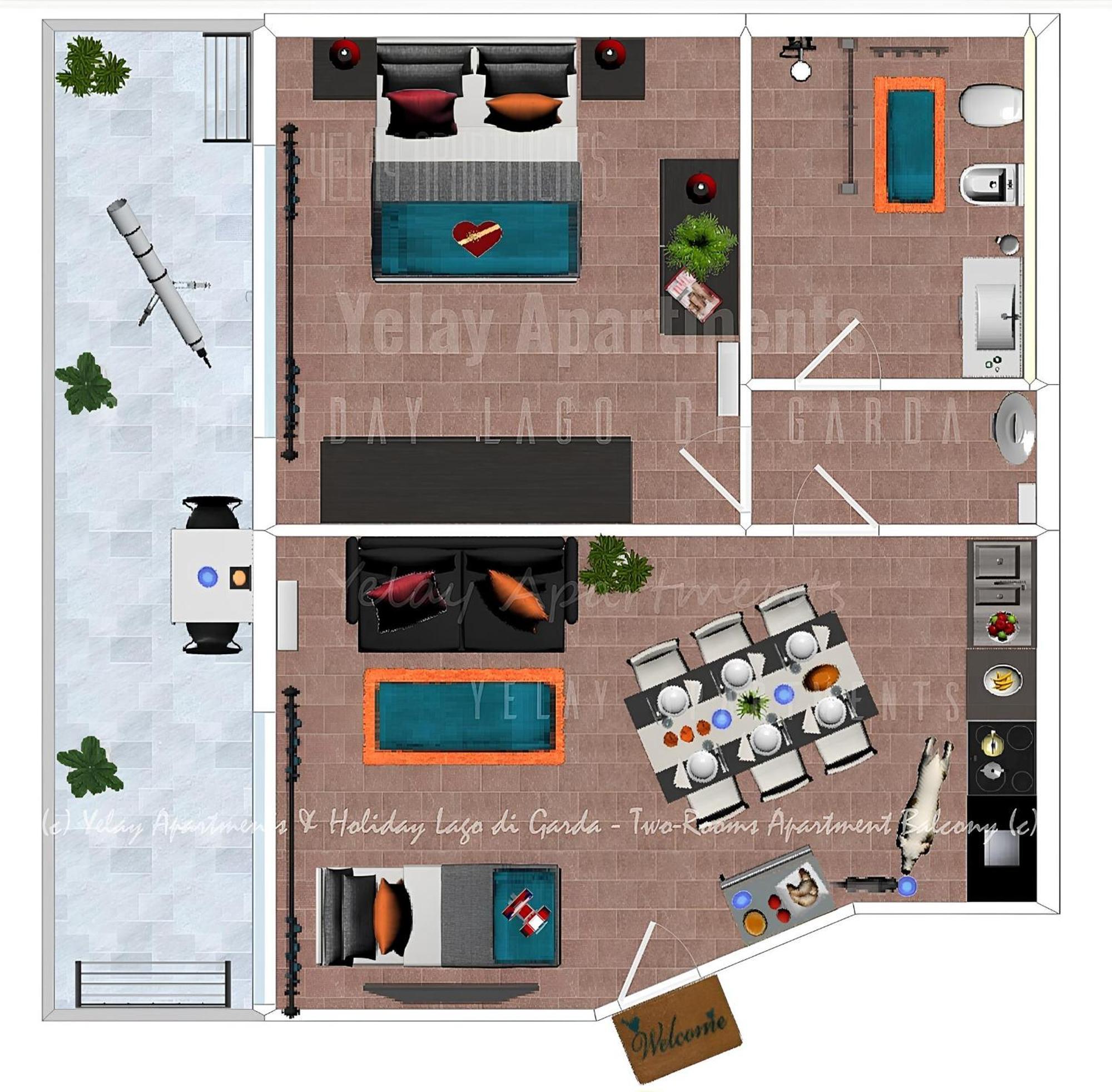 Yelay Apartments & Holiday Lago Di Garda Raffa Luaran gambar
