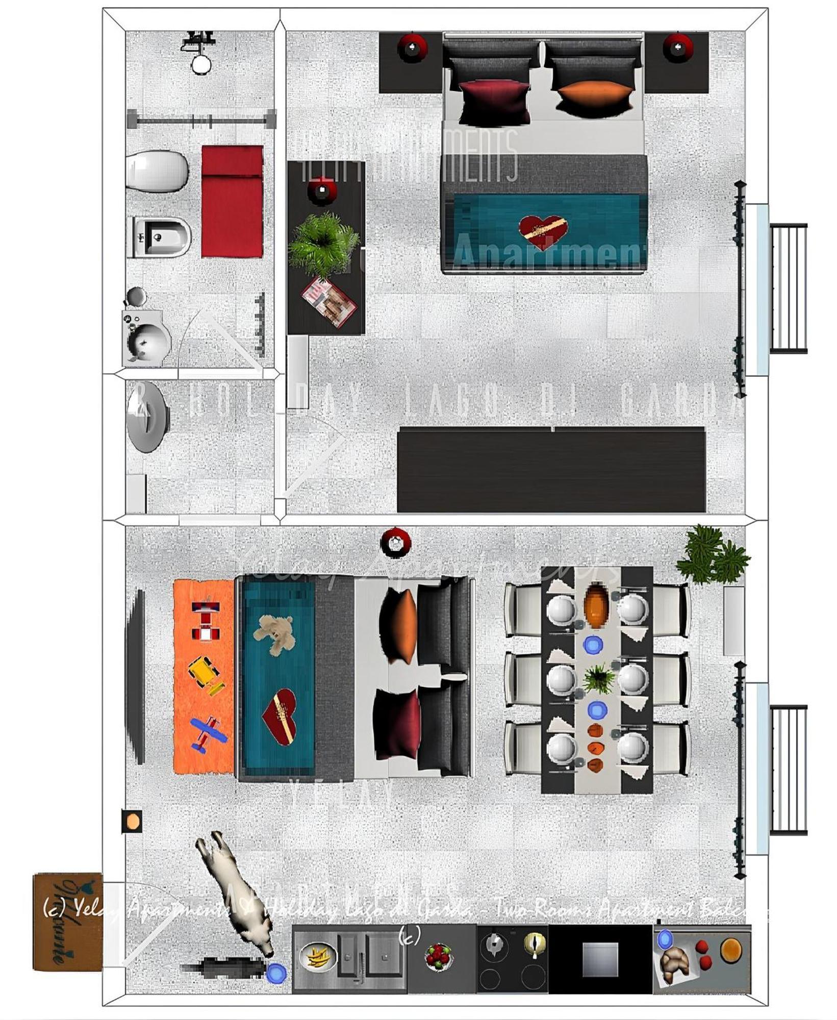 Yelay Apartments & Holiday Lago Di Garda Raffa Luaran gambar